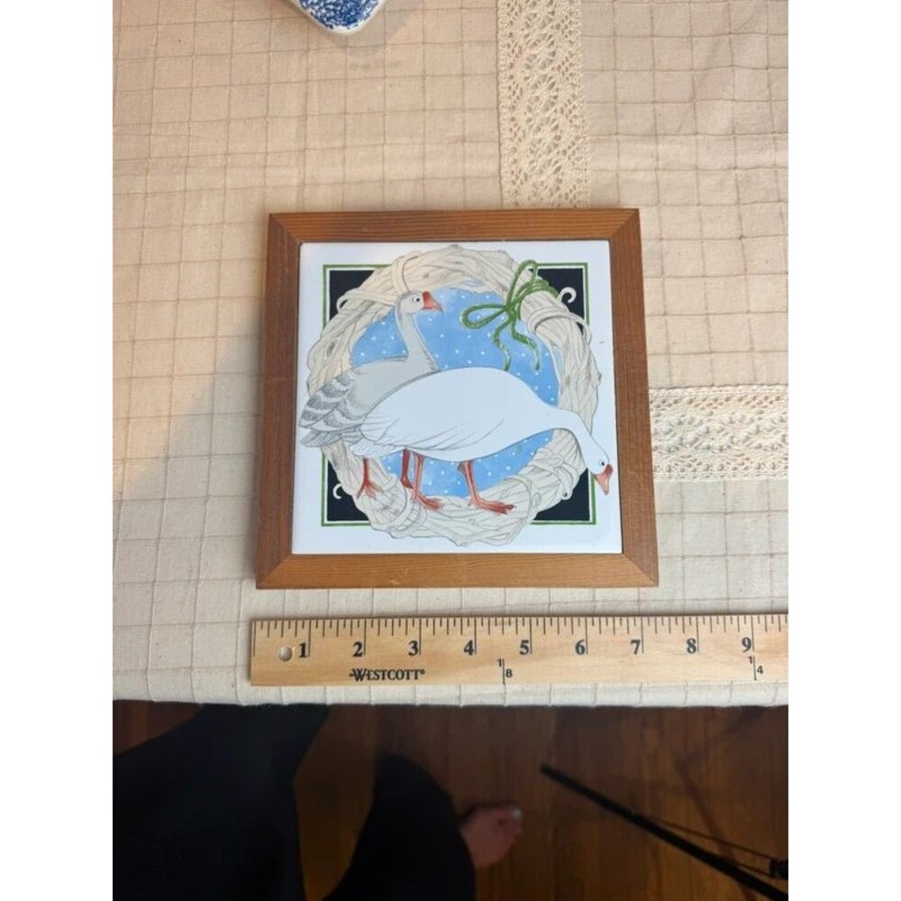 Goose and Gander Ceramic Trivet/Wall Hanging